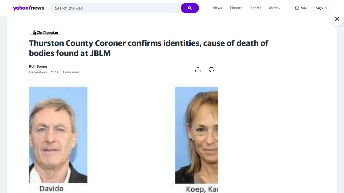 Thurston County Coroner confirms identities, cause of death of bodies ...